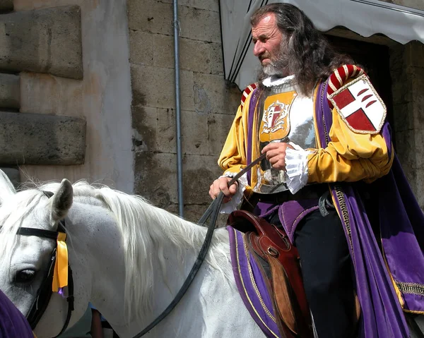 Sarteano Siena Tuscany Italy August 2008 Medieval Saracen Joust Giostra — 图库照片