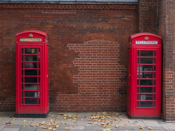 Iconic red phone booths in London