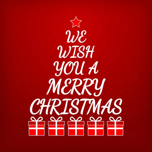 Merry Christmas Greeting card. Christmas tree concept. — Stock Vector