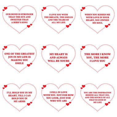 Aşk dizi beyaz arka plan üzerinde tırnak dilek. Basit kalp sh