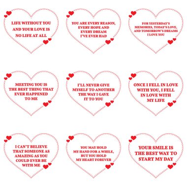 Aşk dizi beyaz arka plan üzerinde tırnak dilek. Basit kalp sh