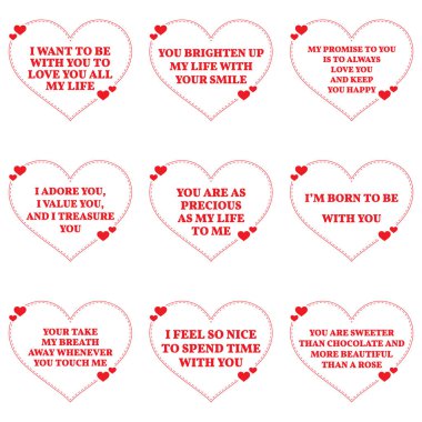 Aşk dizi beyaz arka plan üzerinde tırnak dilek. Basit kalp sh