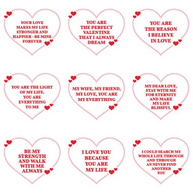 Aşk dizi beyaz arka plan üzerinde tırnak dilek. Basit kalp sh