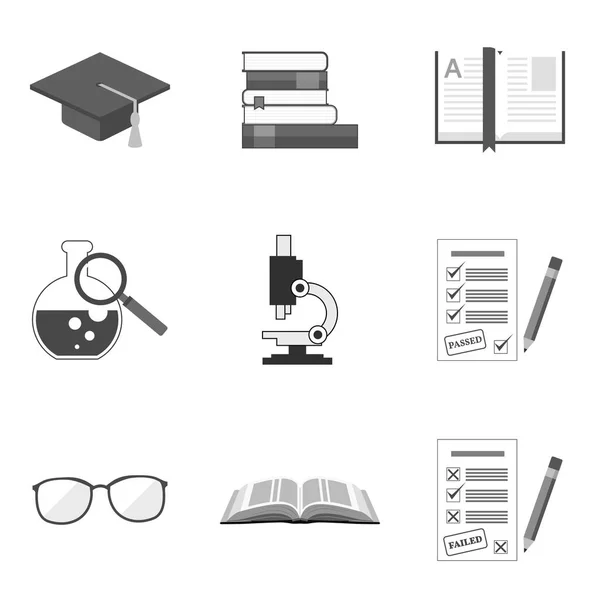 Set of education icons and symbols in trendy flat style isolated — Stock Vector