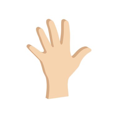 El palm simgesi. Düz izometrik simgesini veya Logo. 3D stil Pictogra