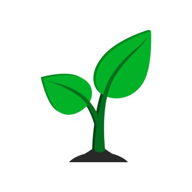 Filiz sembolü. Düz izometrik simgesini veya Logo. 3D stil piktogram f