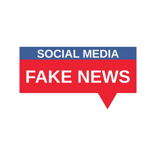 Σημάδι Κοινωνικής Media Fake News. — Διανυσματικό Αρχείο