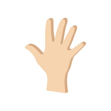 El palm simgesi. Düz izometrik simgesini veya Logo. 3D stil Pictogra