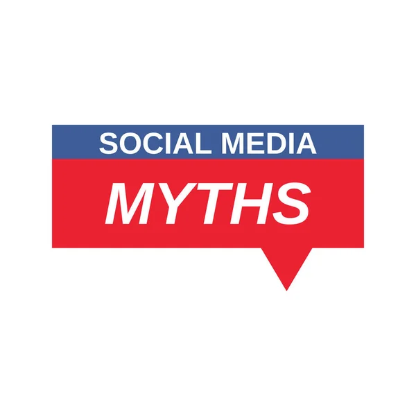 Social Media Myths sign. — Stock Vector