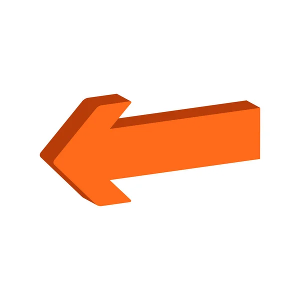 Arrow symbol. Flat Isometric Icon or Logo. 3D Style Pictogram fo — Stock Vector