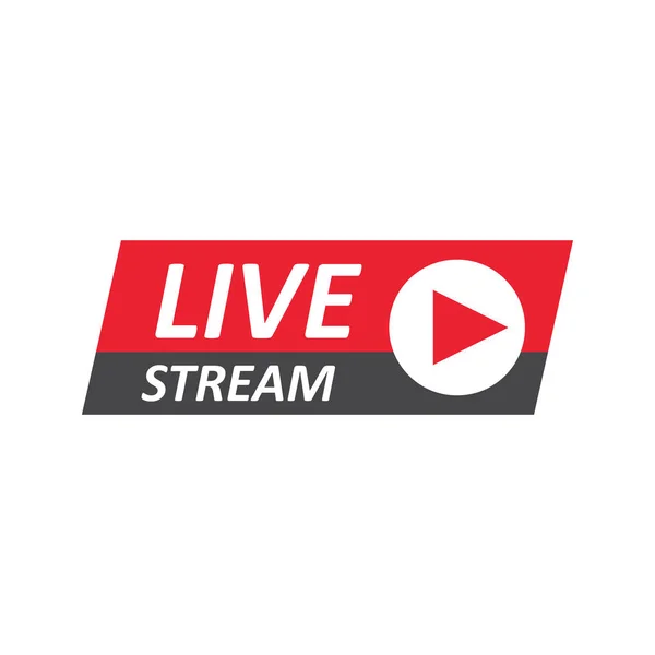 Live Stream tecken, emblem, logotyp. — Stock vektor