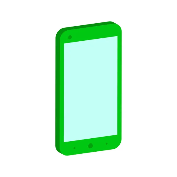 Símbolo de smartphone. Ícone Isométrico Plano ou Logotipo. Estilo 3D Pictogr — Vetor de Stock