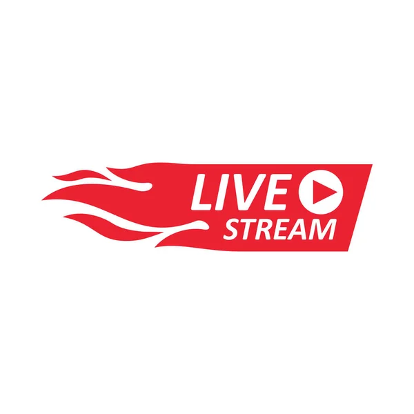 Live Stream teken, embleem, logo. — Stockvector