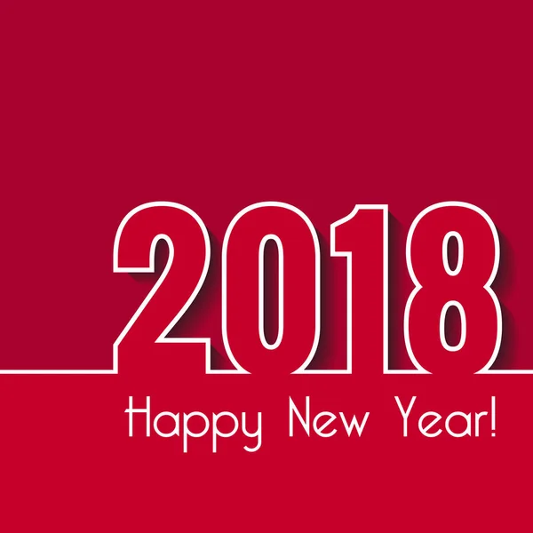 Feliz Año Nuevo 2018. plantilla de tarjeta de felicitación creativa . — Vector de stock