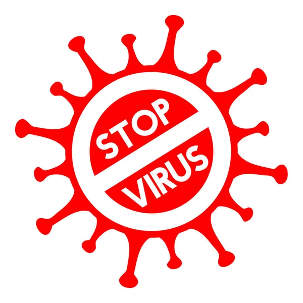Stop Virus Sign Coronavirus Pandemic Restriction Information Warning Sign Quarantine — Stock Vector