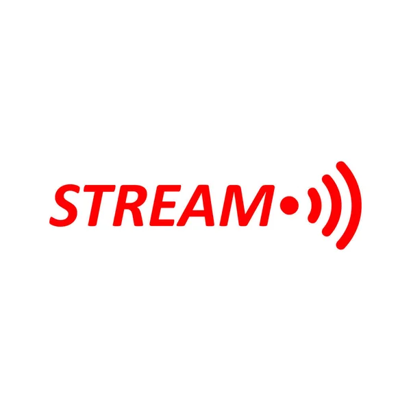 ライブストリームのサイン 赤いシンボル ライブストリーミング オンラインストリームエンブレムのボタン テレビ ショー ソーシャルメディアのライブパフォーマンスのために — ストックベクタ