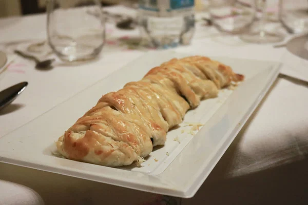 Puff Pastry Roll Stuffed Vegetables Recipes Cooking — ストック写真