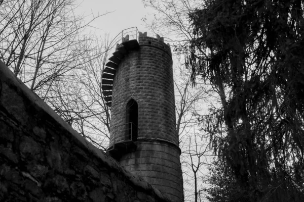 Backsteinturm Como Von Unten Gesehen Reise Und Architektur Lombardei — Stockfoto