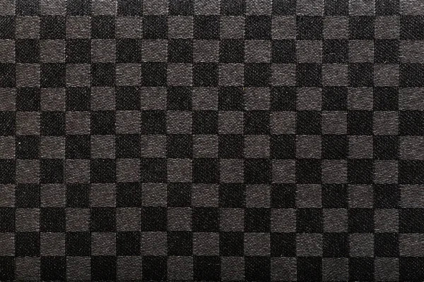 Black Checker fabric texture for background — Stock Photo, Image