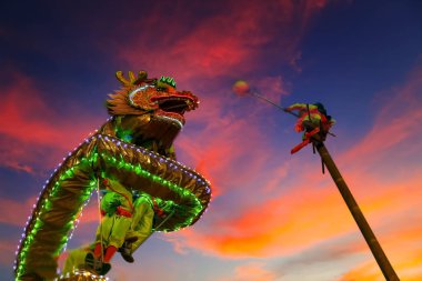 Çin yeni yılı Kutlama dansında Dragon