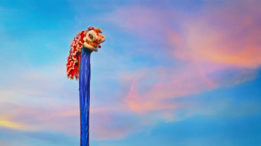 Çin yeni yılı Kutlama dansında aslan