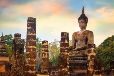 Sukhothai, Thailand - 18 Ocak 2017: Wat Mahathat Tapınağı TH