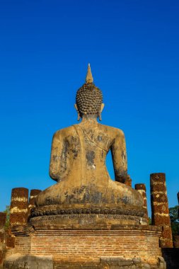 WAT Mahathat tapınakta Sukhothai Historical Park, Unesco Dünya Mirası Tayland semt