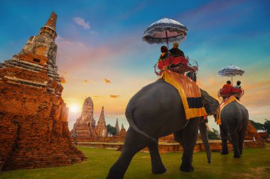 WAT Chaiwatthanaram tapınakta Ayutthaya Historical Park, Unesco Dünya Mirası alanı, Tayland
