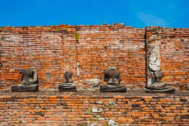 WAT Mahathat tapınakta Ayutthaya Historical Park, Unesco Dünya Mirası alanı, Tayland