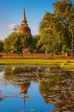 WAT Mahathat Tapınağı'nda Sukhothai Tarih Parkı, Unesco Dünya Mirası Tayland