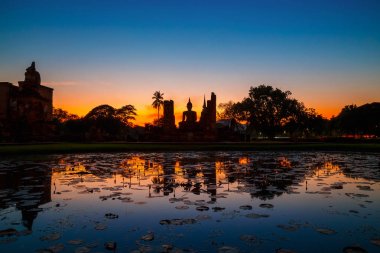 WAT Mahathat Tapınağı'nda Sukhothai Tarih Parkı, Unesco Dünya Mirası Tayland
