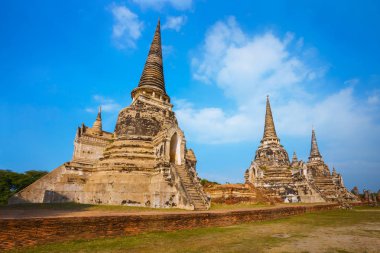 Wat Phra Si Sanphet tapınakta Ayutthaya Historical Park, Unesco Dünya Mirası alanı, Tayland