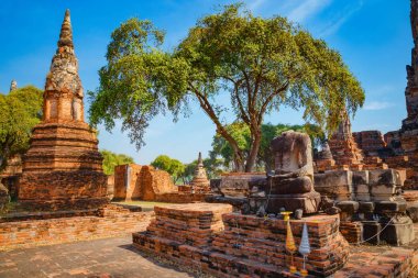 Wat Phra Ram tapınakta Ayuthaya Historical Park, Unesco Dünya Mirası Tayland
