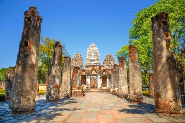 WAT Si Sawai tapınakta Sukhothai Tarih Parkı, Unesco Dünya Mirası Site, Tayland