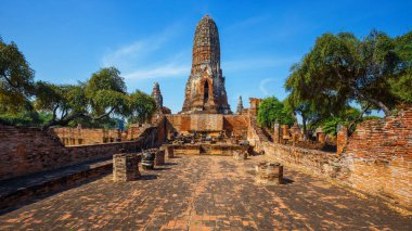 Wat Phra Ram tapınakta Ayuthaya Historical Park, Unesco Dünya Mirası Tayland
