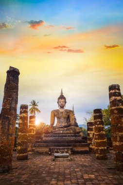 WAT Mahathat Tapınağı'nda Sukhothai Tarih Parkı, Unesco Dünya Mirası Tayland