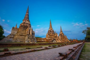 Wat Phra Si Sanphet tapınakta Ayutthaya Historical Park, Unesco Dünya Mirası alanı, Tayland