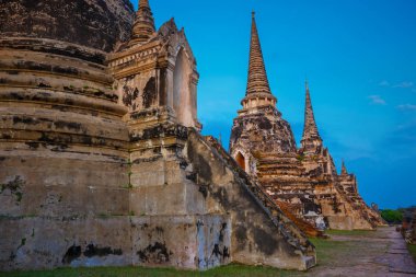 Wat Phra Si Sanphet tapınakta Ayutthaya Historical Park, Unesco Dünya Mirası alanı, Tayland