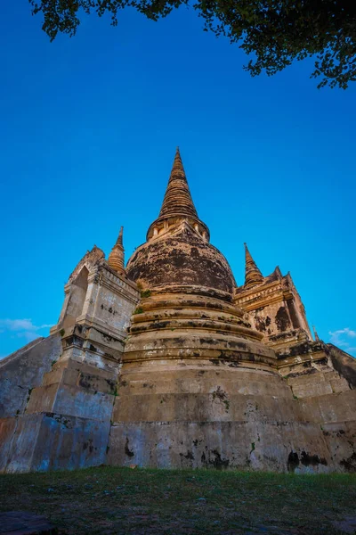 Temple Wat Phra Si Sanphet dans le parc historique d'Ayutthaya, site du patrimoine mondial de l'UNESCO, Thaïlande — Photo