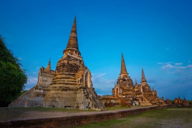 Wat Phra Si Sanphet tapınakta Ayutthaya Historical Park, Unesco Dünya Mirası alanı, Tayland