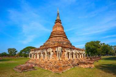 WAT Sorasak Tapınağı'nda Sukhothai Tarih Parkı, Unesco Dünya Mirası Tayland
