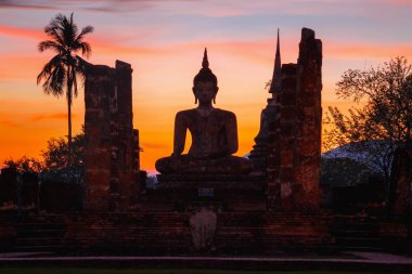 WAT Mahathat Tapınağı'nda Sukhothai Tarih Parkı, Unesco Dünya Mirası Tayland