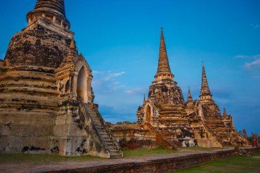 Wat Phra Si Sanphet tapınakta Ayutthaya Historical Park, Unesco Dünya Mirası alanı, Tayland