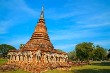 WAT Sorasak Tapınağı'nda Sukhothai Tarih Parkı, Unesco Dünya Mirası Tayland