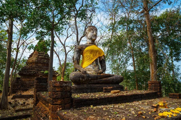 Wat Khao Phanom Phloeng Tapınağı Si Satchanalai tarihi park, Unesco Dünya Mirası Tayland — Stok fotoğraf