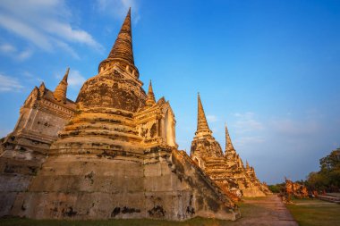 Wat Phra Si Sanphet tapınakta Ayutthaya Historical Park, Unesco Dünya Mirası alanı, Tayland
