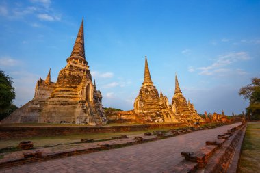 Wat Phra Si Sanphet tapınakta Ayutthaya Historical Park, Unesco Dünya Mirası alanı, Tayland