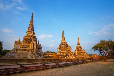 Wat Phra Si Sanphet tapınakta Ayutthaya Historical Park, Unesco Dünya Mirası alanı, Tayland