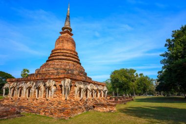 WAT Sorasak Tapınağı'nda Sukhothai Tarih Parkı, Unesco Dünya Mirası Tayland