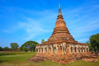 WAT Sorasak Tapınağı'nda Sukhothai Tarih Parkı, Unesco Dünya Mirası Tayland
